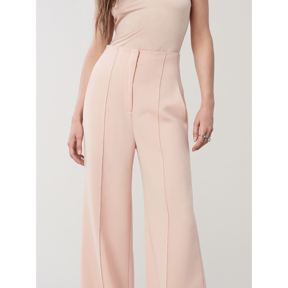 Diane Von Furstenberg Blush Pink Wide-Leg Pants - Picture 4 of 8